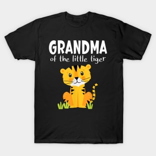 Grandma Of The Little Tiger Birthday Boy Family Matching T-Shirt